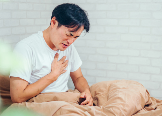 咳をする男性 イメージ