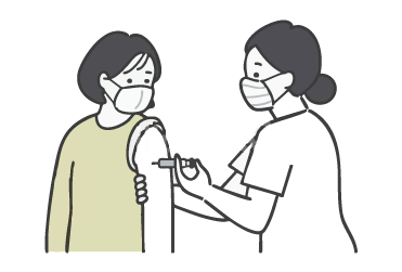 注射している女性のアイコン