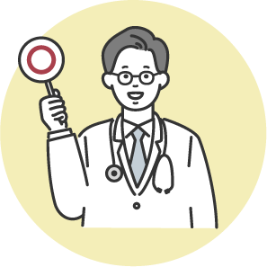 OKだしている先生のイラスト