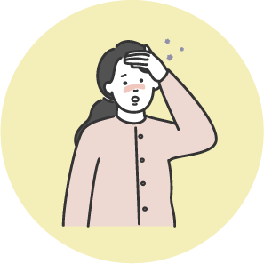 具合が悪い女性のイラスト